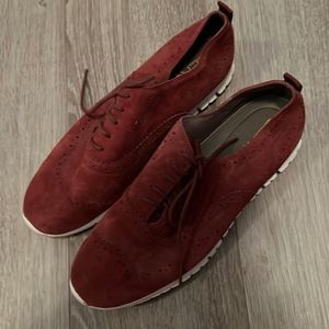 Cole haan zero grand maroon lace up loafers - size 8B